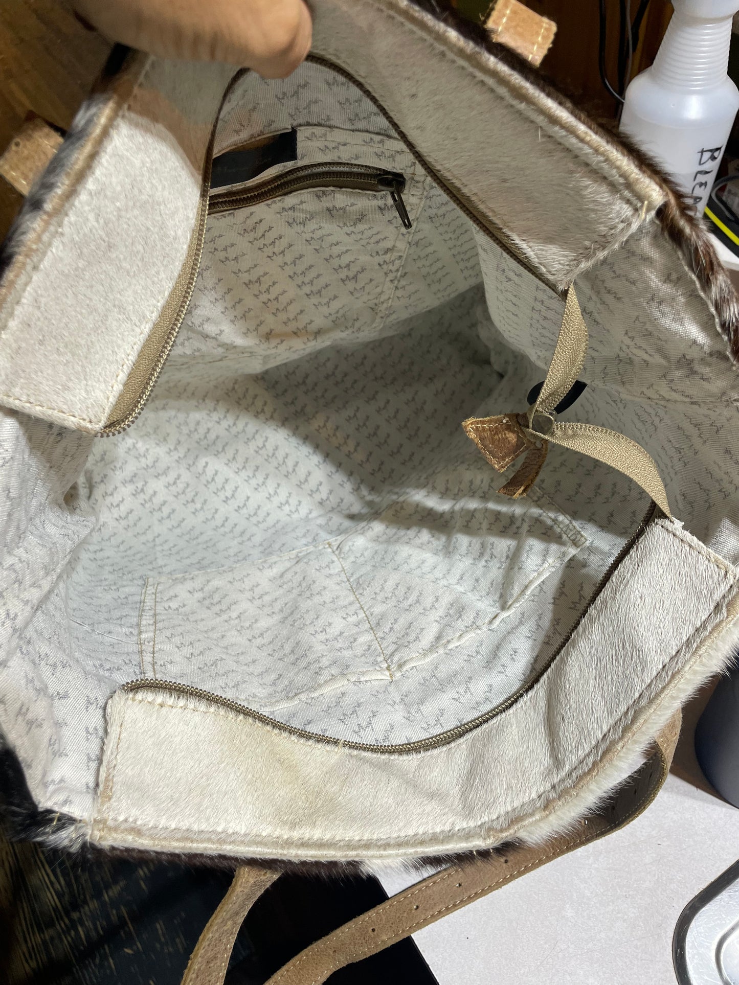 Myra Bag XL hair on hide bag