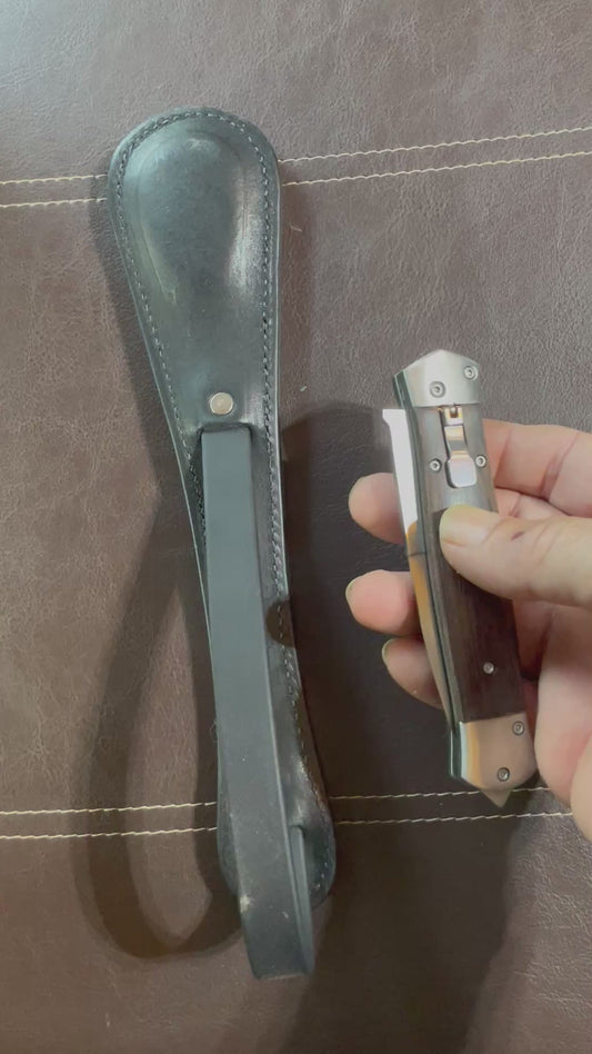 Classic Black long slugger and auto utility knife
